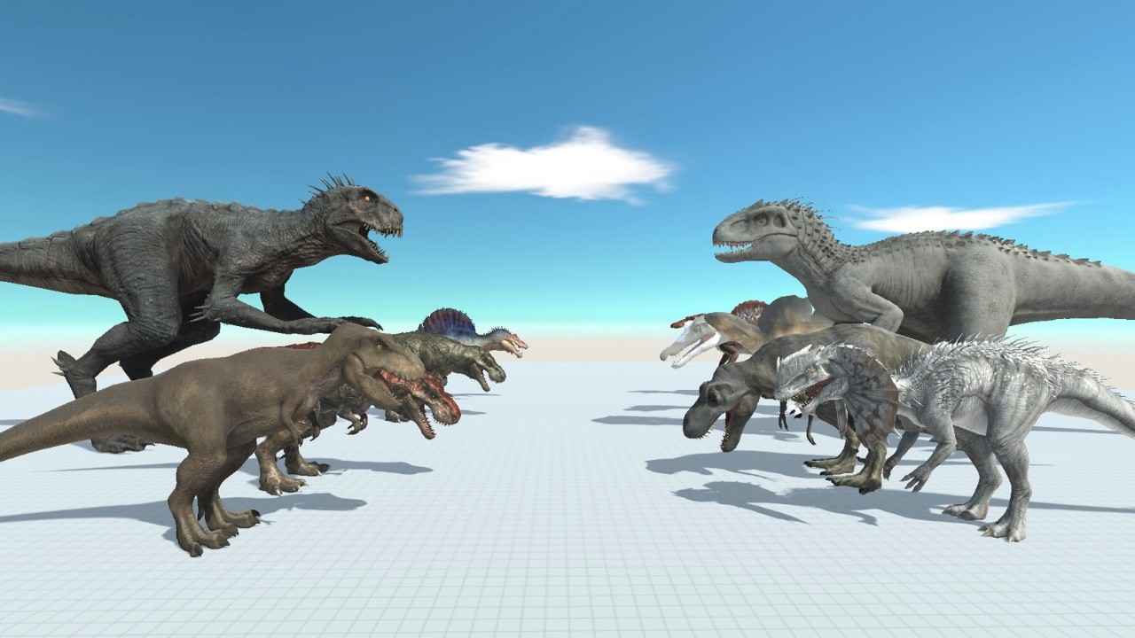 What Would Happend if Indominus Rex Meets Scorpius Rex? | ARBS Simulation