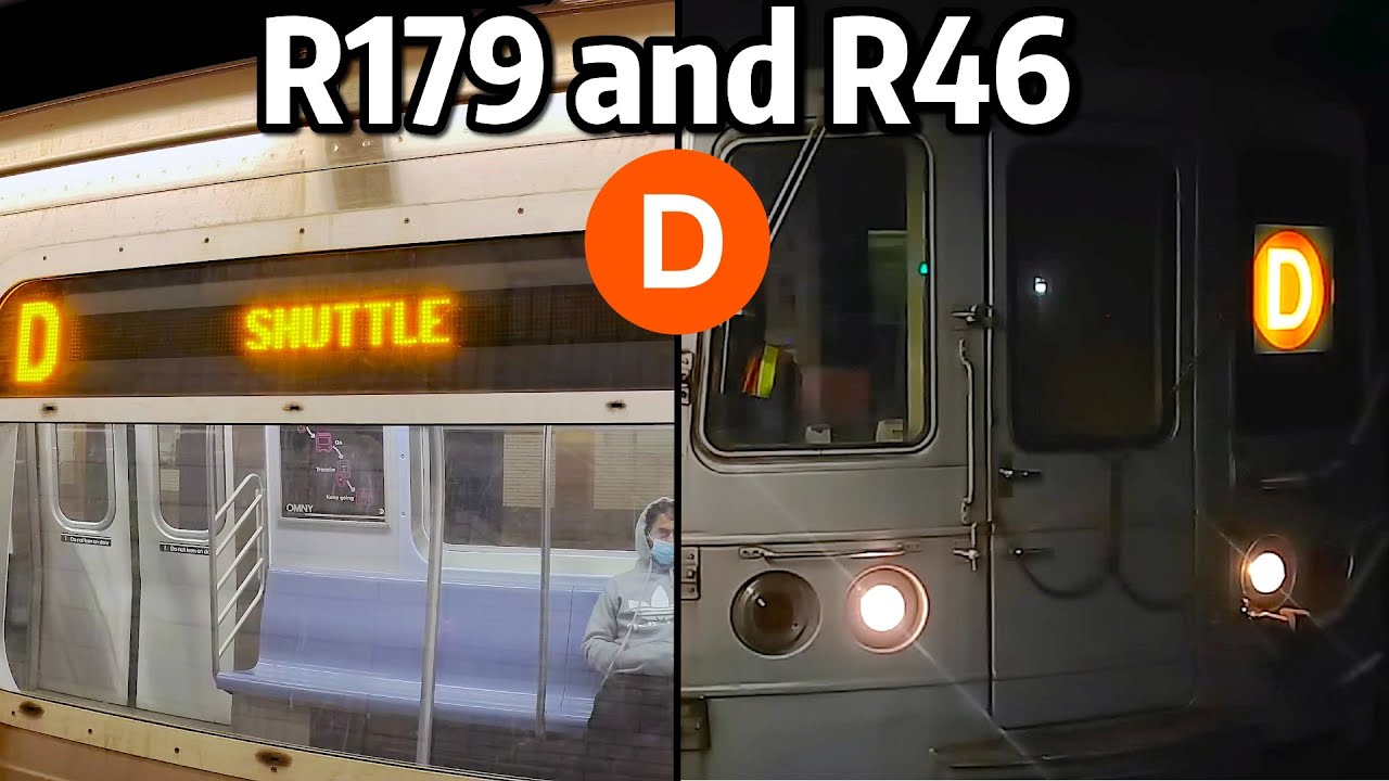 ⁴ᴷ⁶⁰ R46 and R179 D Shuttle Trains