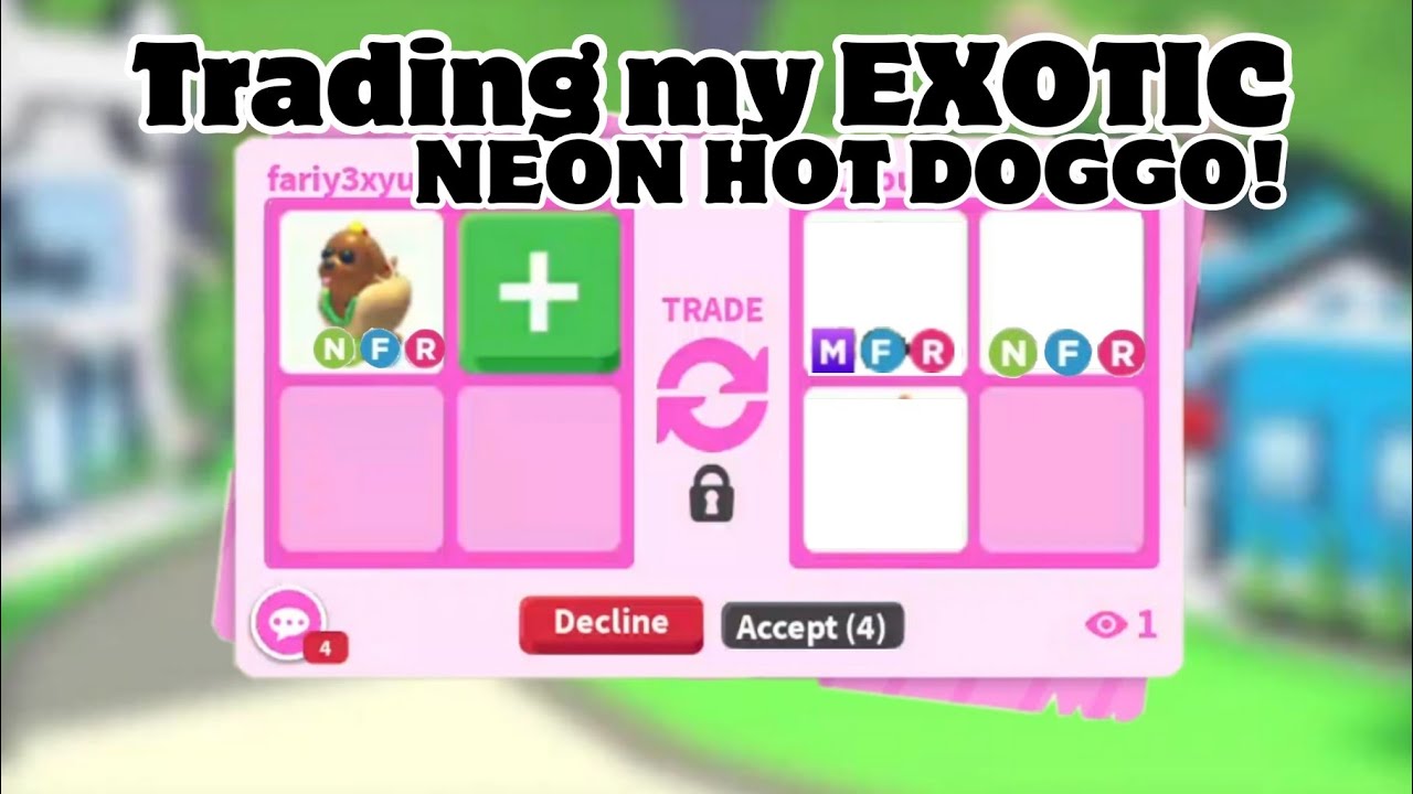 💥10 Minutes Of Adopt Me Trading My *EXOTIC* NEON HOT DOGGO And PEPPERMINT! + HUGE WIN TRADES...