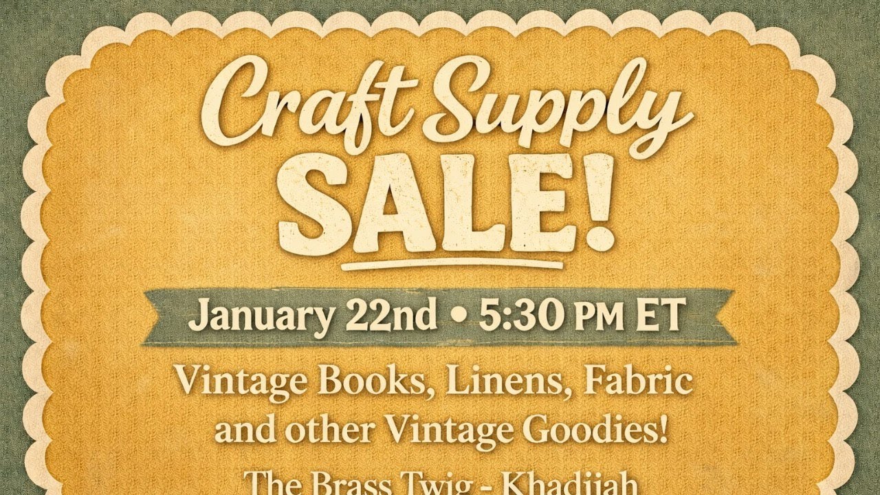 Live Vintage Craft Supply Sale