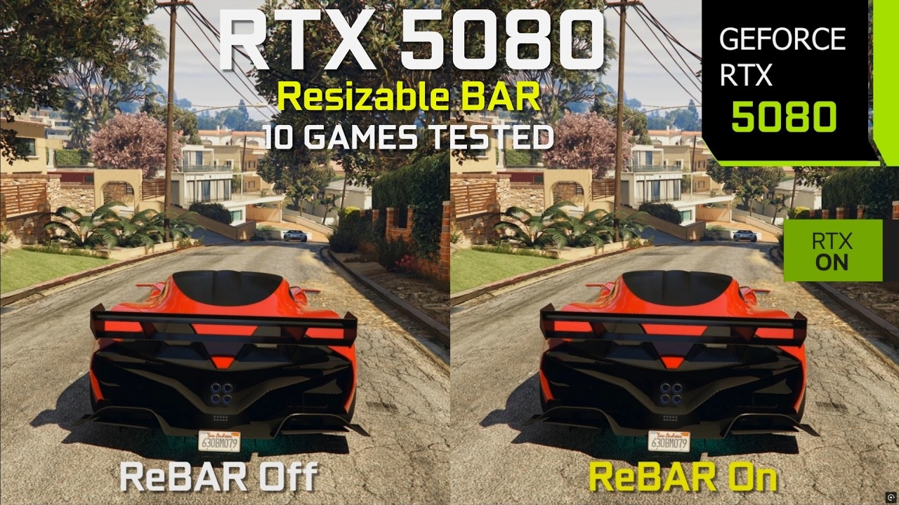 Resizable BAR On vs Off in New Games - Performance Comparison in 10 Games | RTX 5080