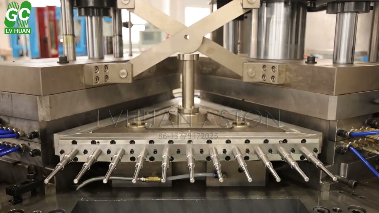 Cosmetic bottle injection blow molding machine