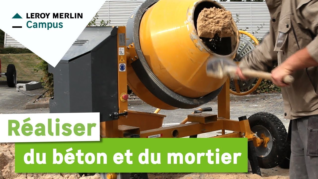 Comment réaliser du béton et du mortier ? Leroy Merlin