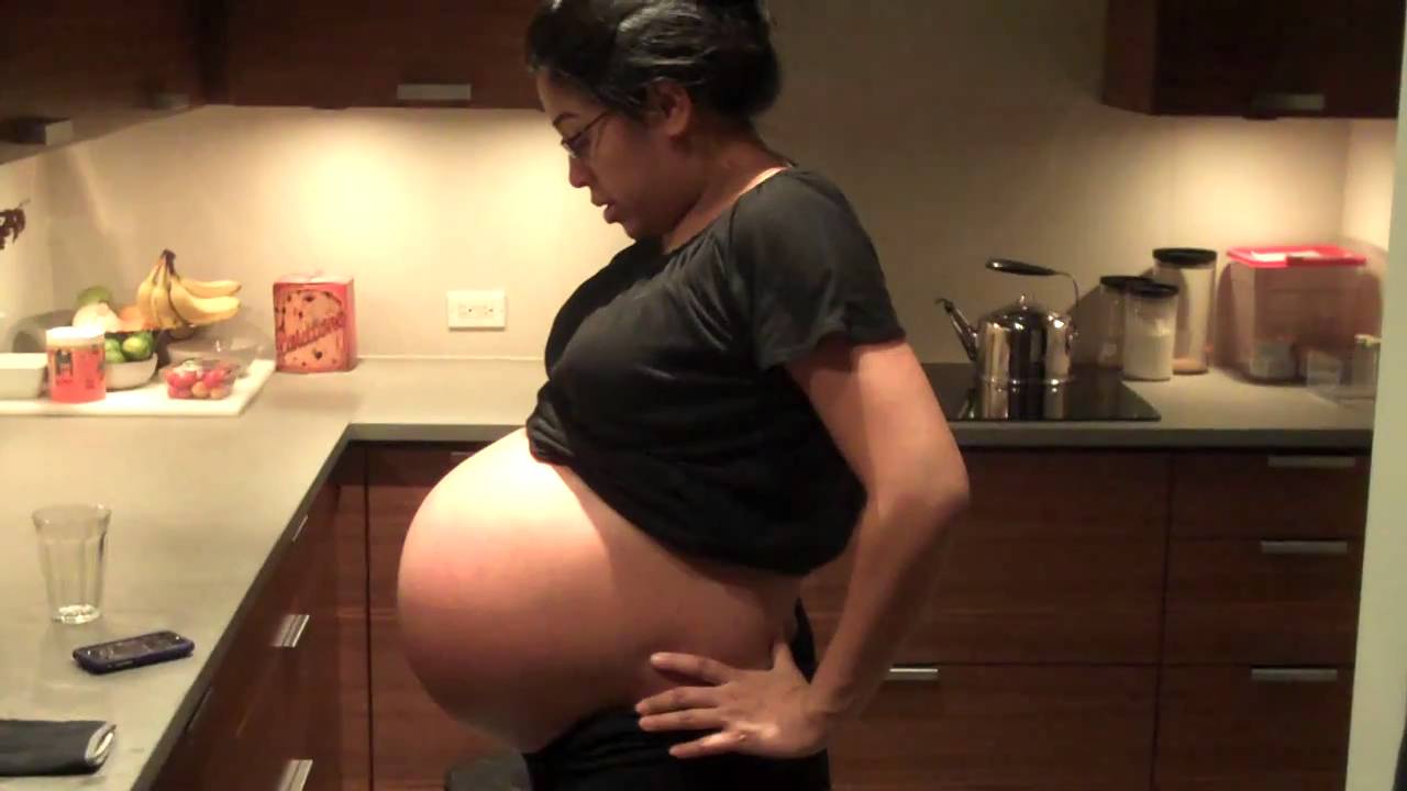 8 months pregnant