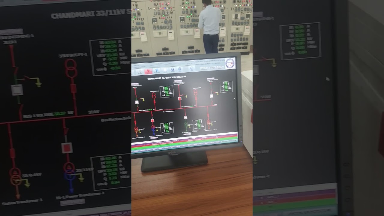 Scada System at 33/11 KV Substation  #shorts #electrical #electricalengineering