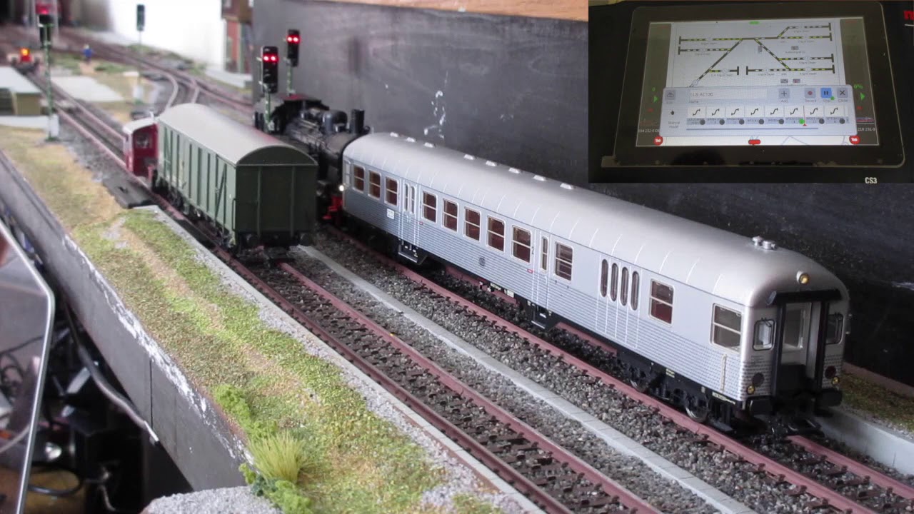 メルクリンCS3による自動運転(2) 　−製作中のレイアウトでの入換作業の一例−