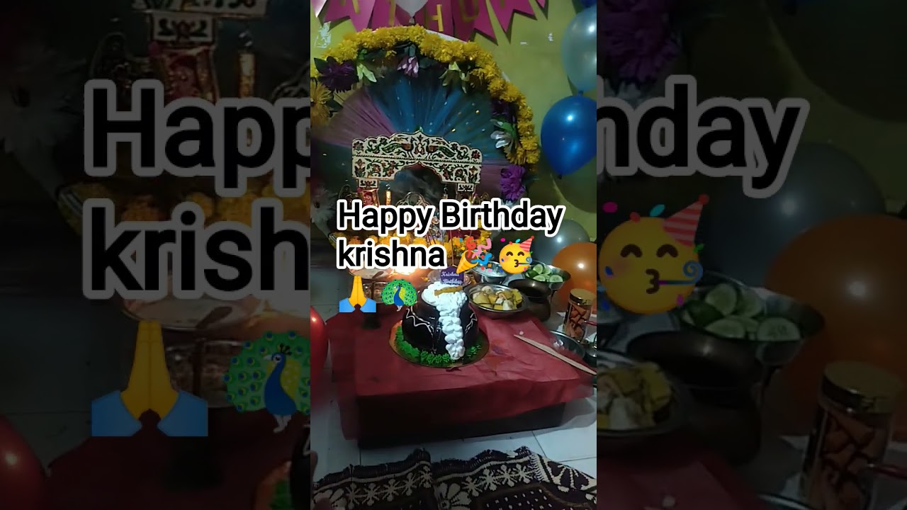 happy birthday krishna 🎊🎉🦚🙏