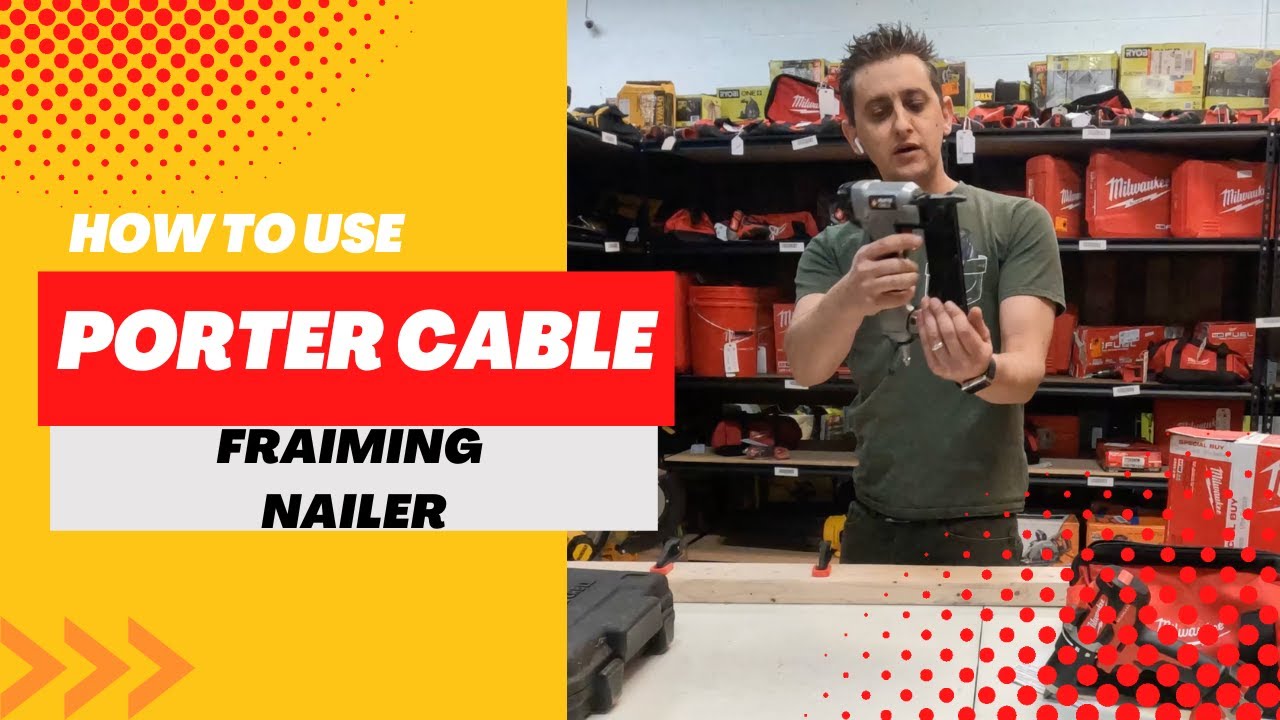 How to use Porter Cable 21 Degree Framing Nailer [4K]