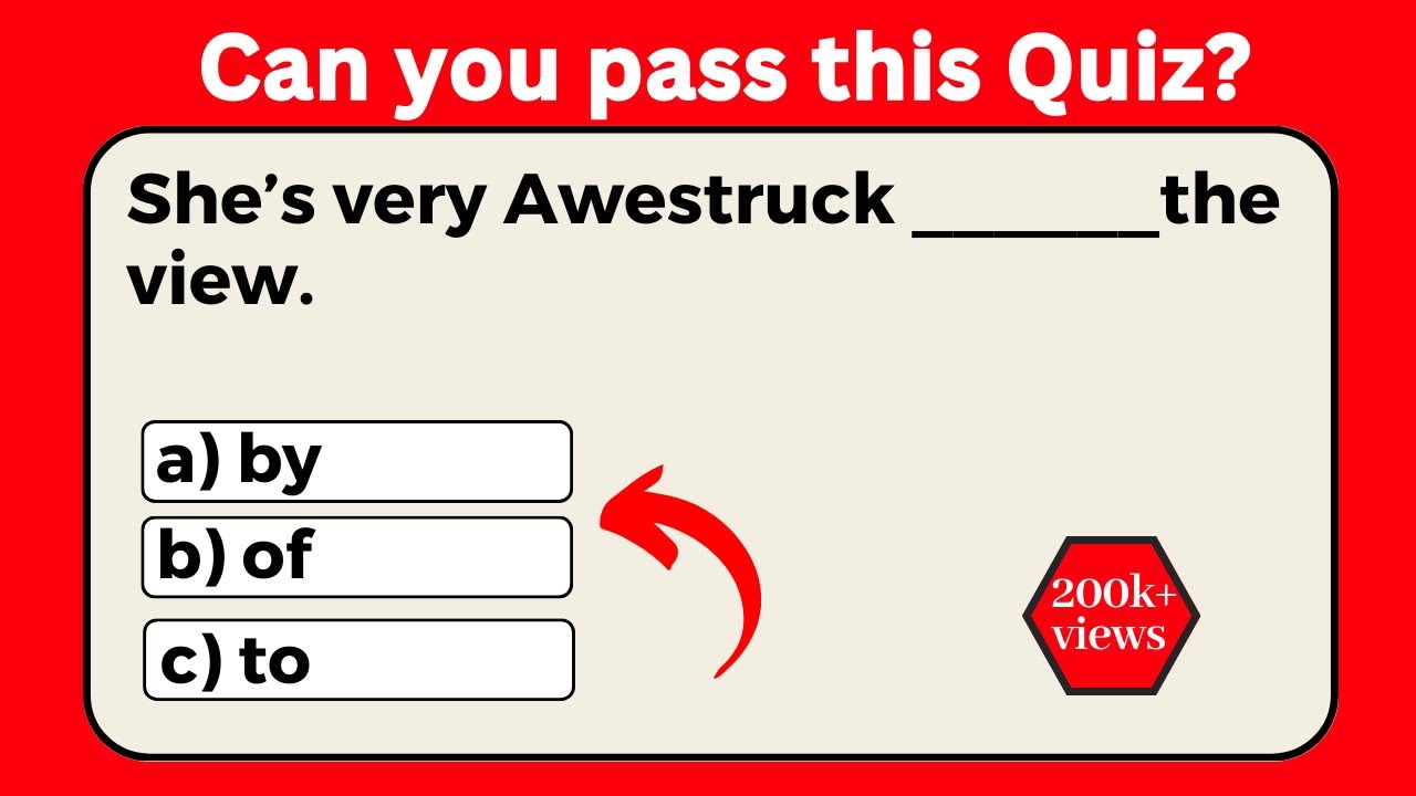 Adjective + Prepositions Quiz | Can you Score 25/25? | English Grammar Test with Answer.