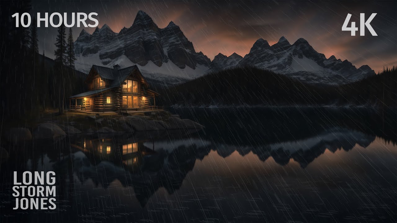 Sleep Better Tonight | 10-Hour Lake Thunderstorm & Rain Relaxation Ambience Video | No Black Screen