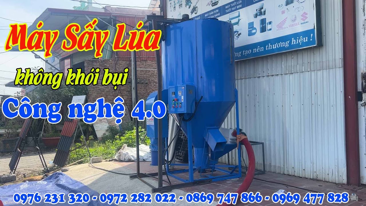 Máy sấy thóc lúa đa năng không khói Ưu Nông 1 tấn 5H10 tự động hoàn toàn