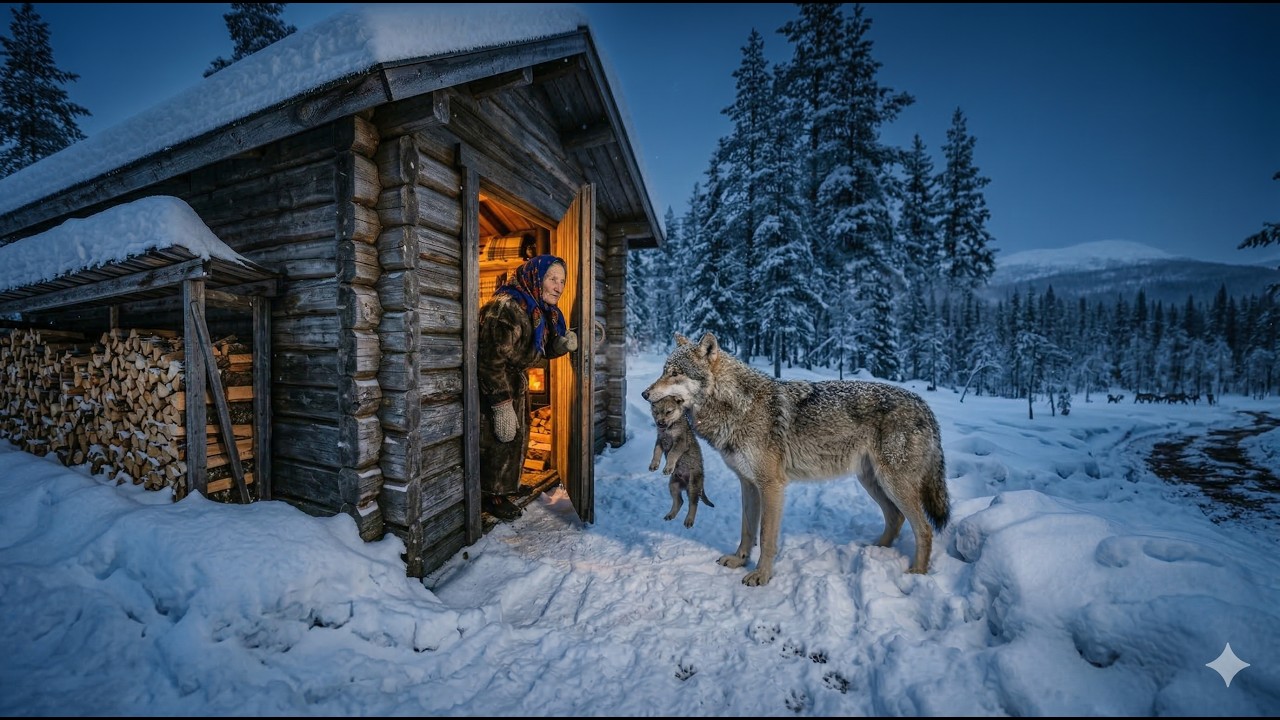 “91-Year-Old Grandma Saves Gray Wolf Cub and Mother from Tigers, Raises the Cub with Love”