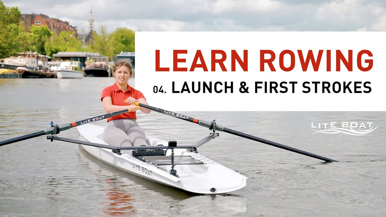 How to launch your rowing boat  & do your first strokes on water ? Learn rowing ep. 4
