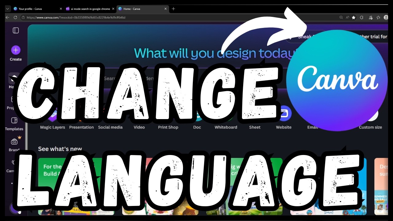 How to Change Language in Canva Tutorial