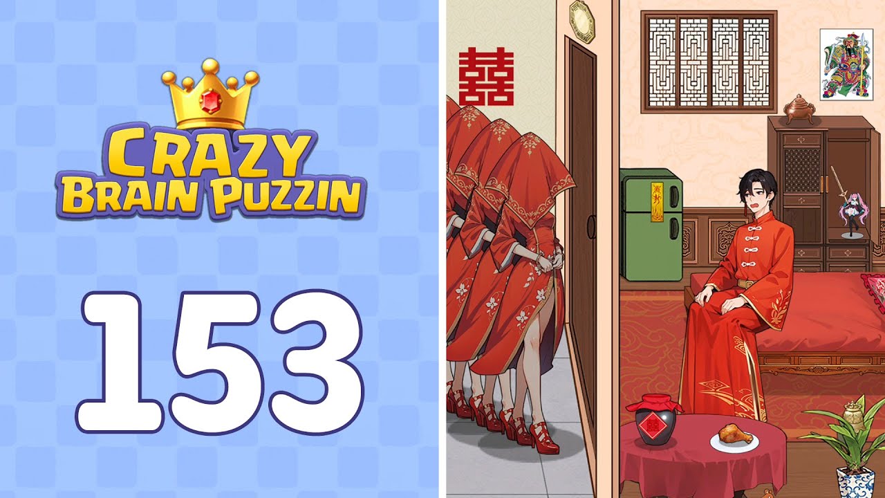 Crazy Brain Puzzle Level 153 Identify The Real Bride | Every Puzzle Solved! 🎯