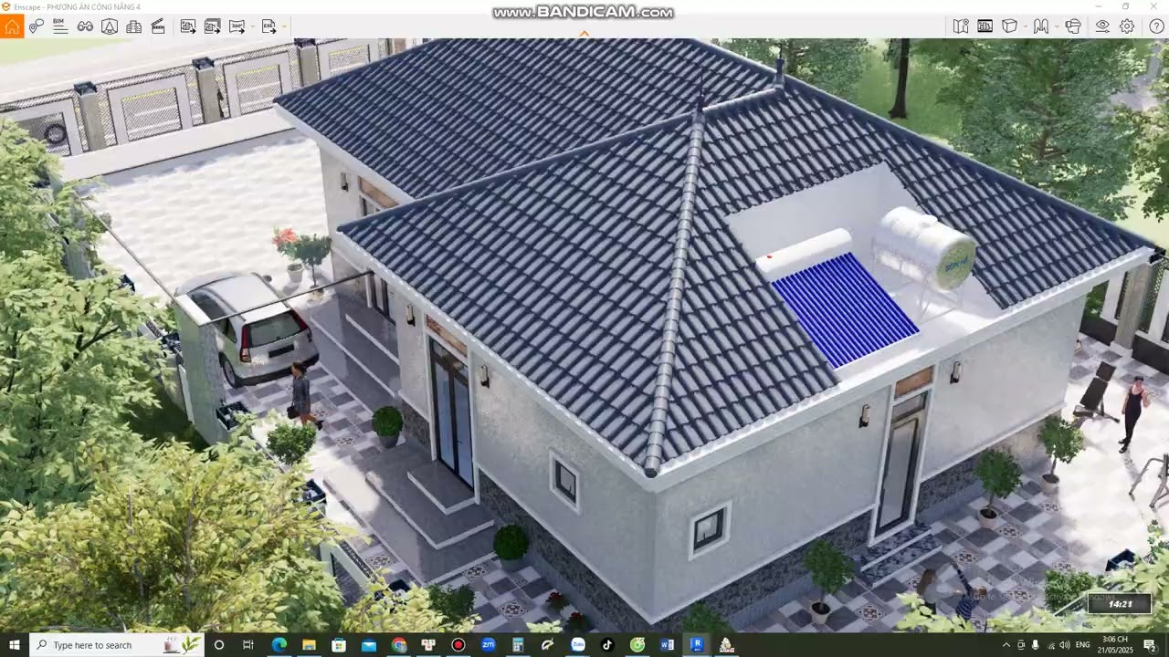 MẪU NHÀ VƯỜN MÁI NHẬT HIỆN ĐẠI