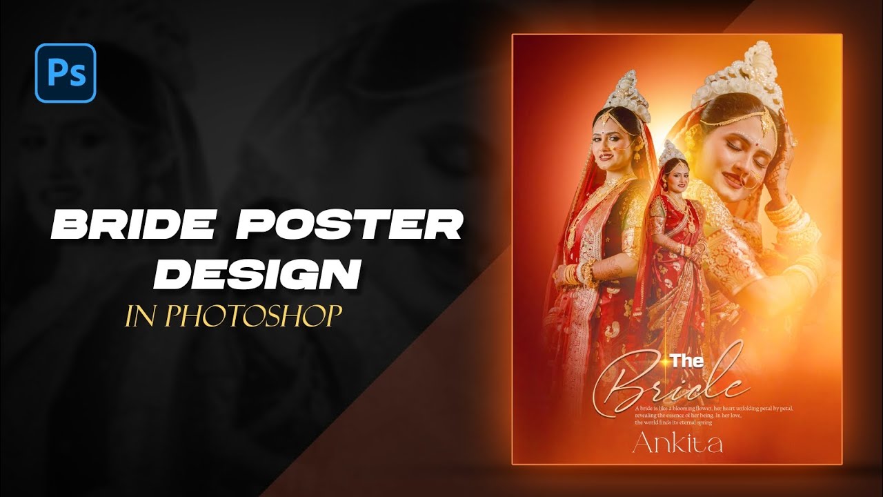 Royal Bride Poster Design in Photoshop | Wedding Photo Editing Tutorial | @ArtifyPS