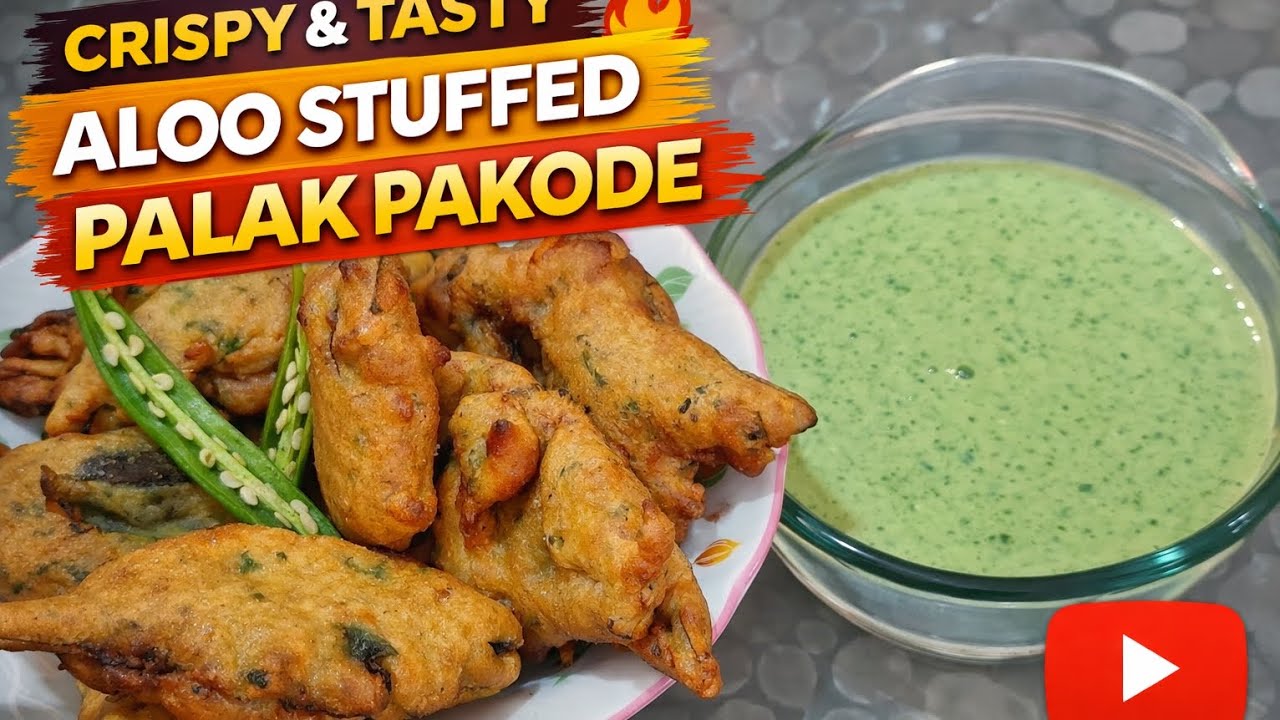 Secret Recipe of Crispy Palak Pakora | Aloo Stuffed Pakode | Itne Khasta Pakode Kabhi Nai Khaye Hoge