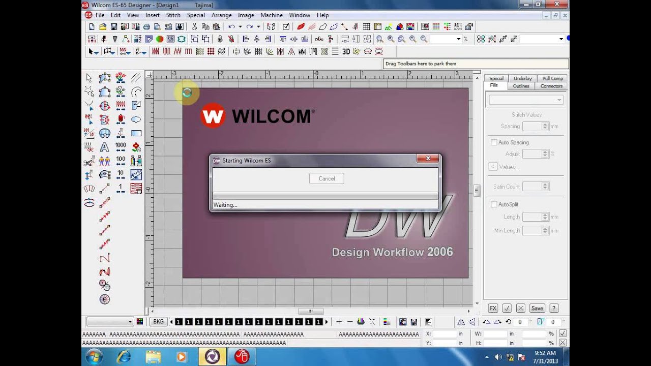 Wilcom2006 Workflow on Windows 7 64bit