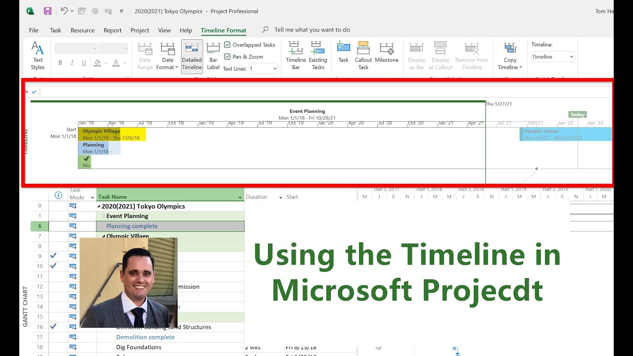 Как использовать временную шкалу в Microsoft Project