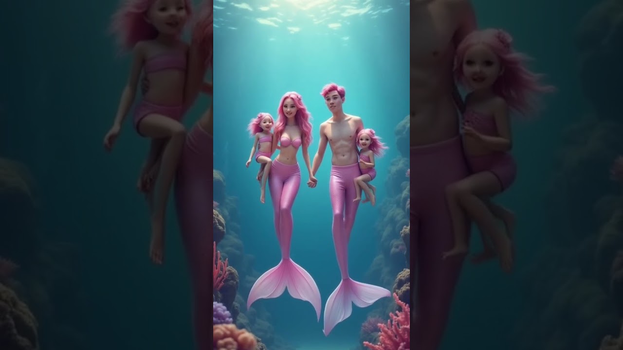 Pink family Mermaids #music #song #mermaid #ocean #undersea #cute #mermaidians #siren#animation