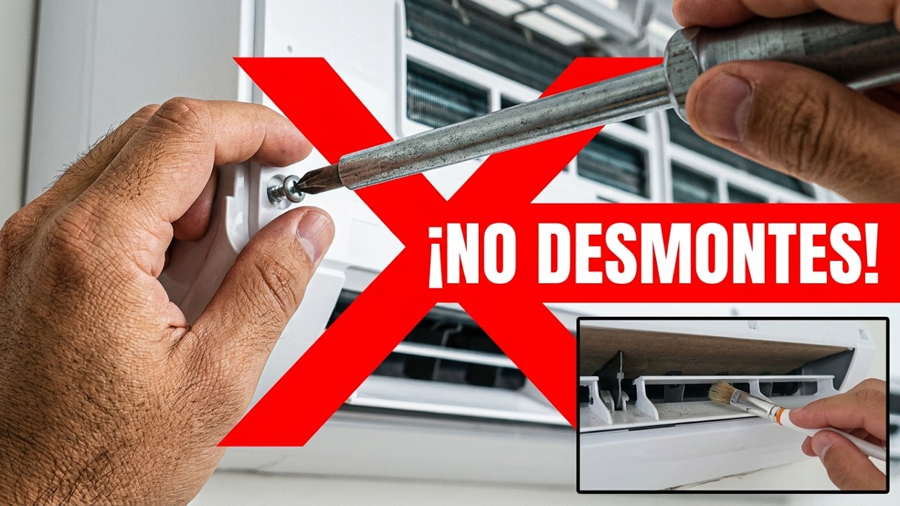 Como limpiar Ventilador-Turbina Aire Acondicionado sin desmontar. TRUCO