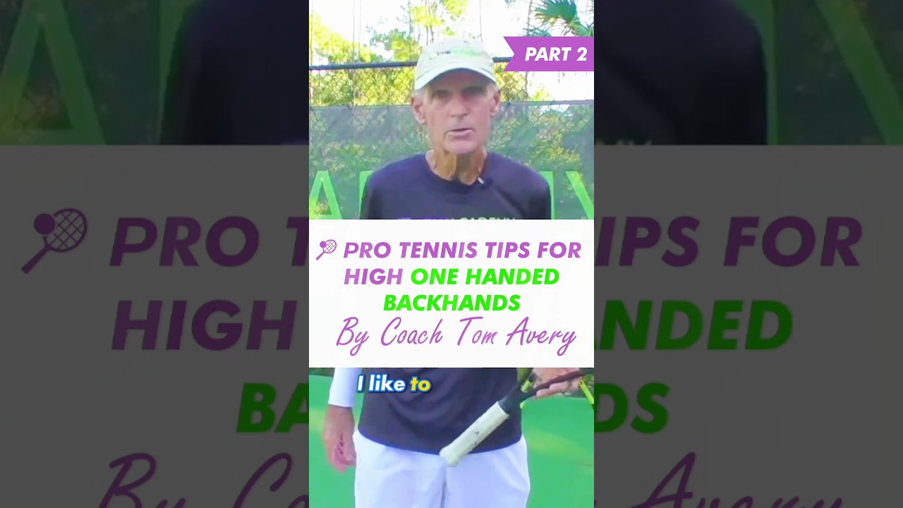 #shorts #shortsfeed Pro Tennis Tips For High One Handed Backhands - PART 2