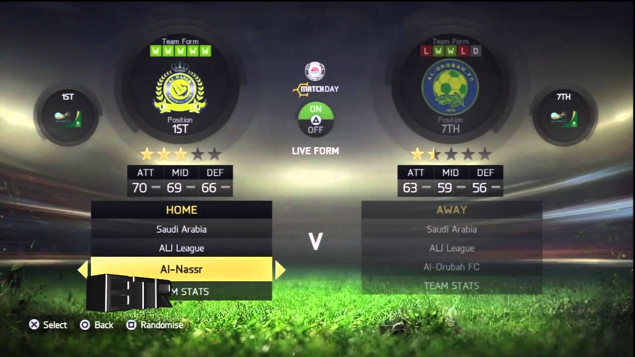 Fifa 15 Saudi Arabia Professional League Ratings & Kits