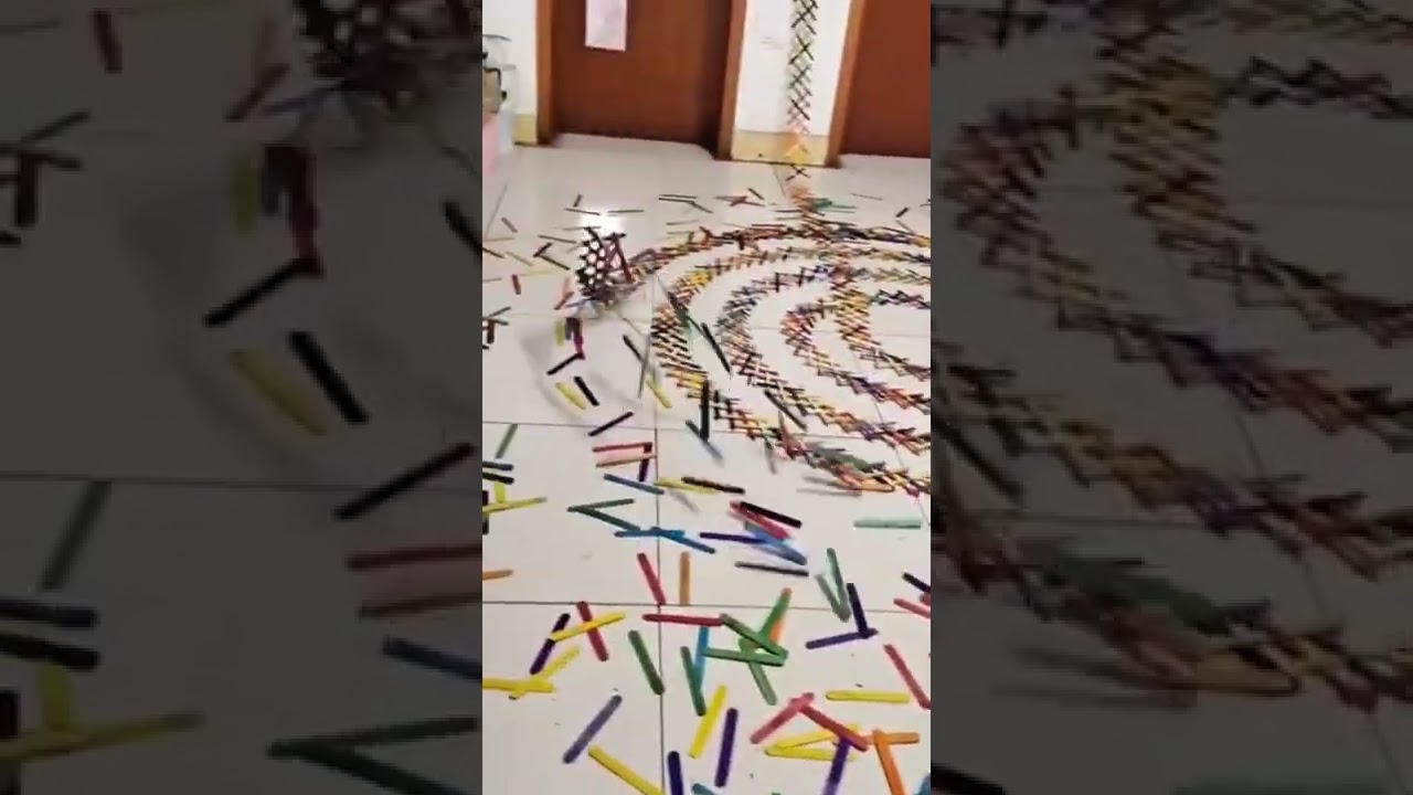Popsicle Stick Chain Reaction #shorts