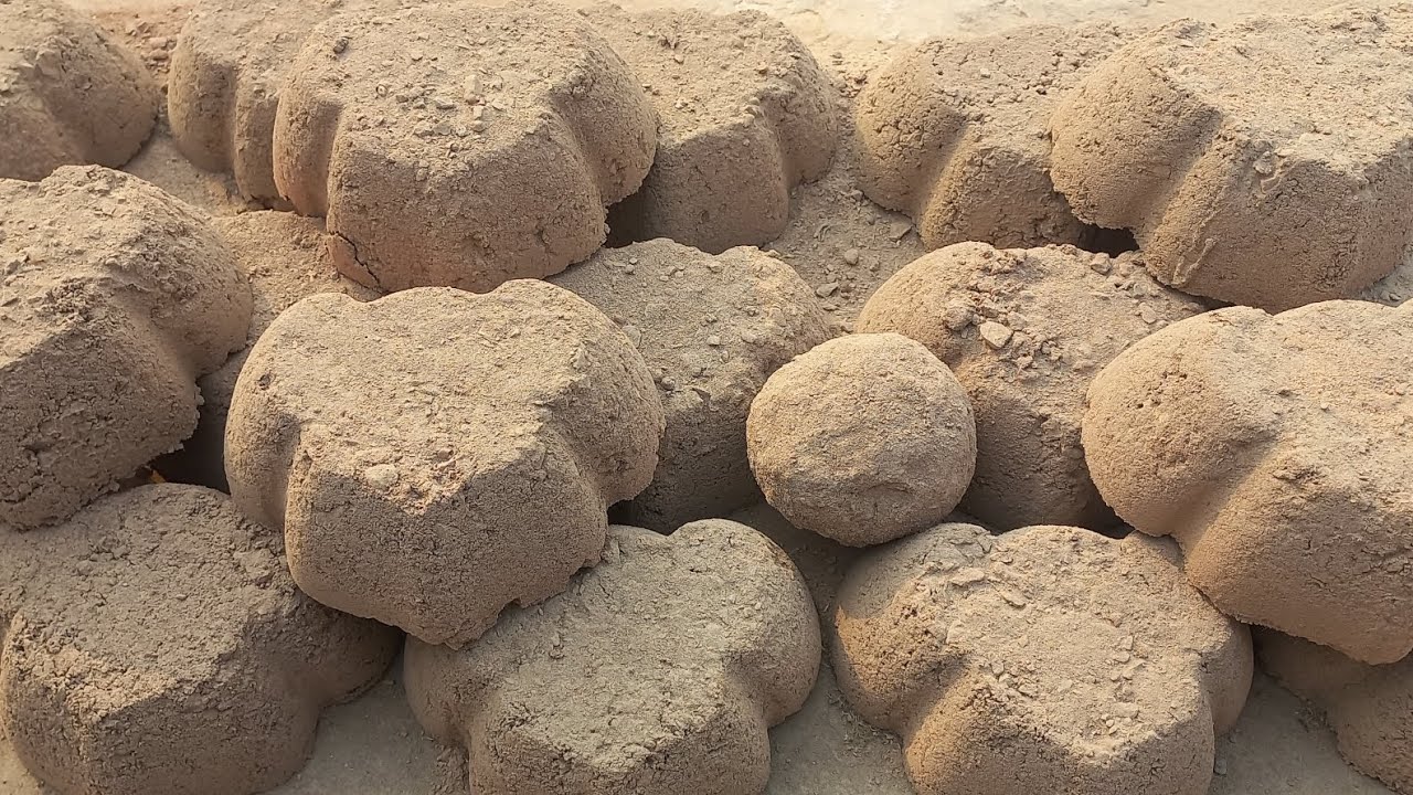 New crispy brown sand🔥🎊dusty Kitty shapes dry floor crumbling video💣✨️🎶@uniqueasmr4002 @chalkitasmr 