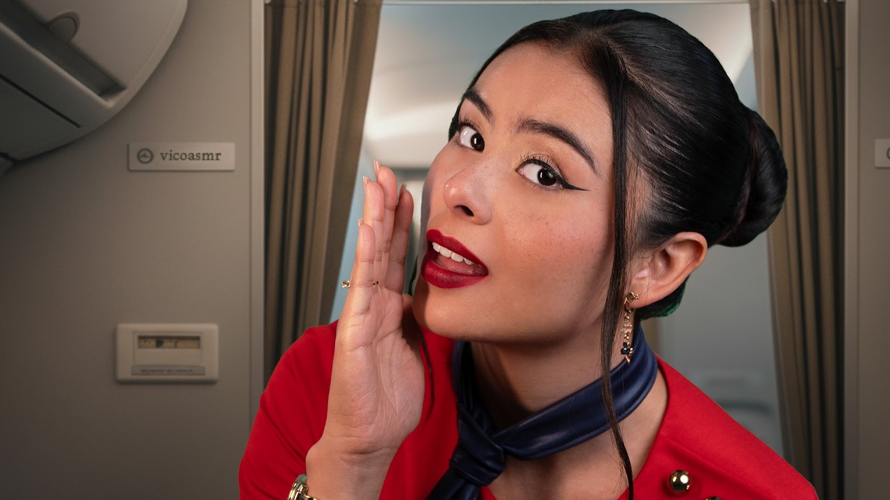 Servicio Especial Nocturno, Azafata Te Cuida en Tu Vuelo | ASMR