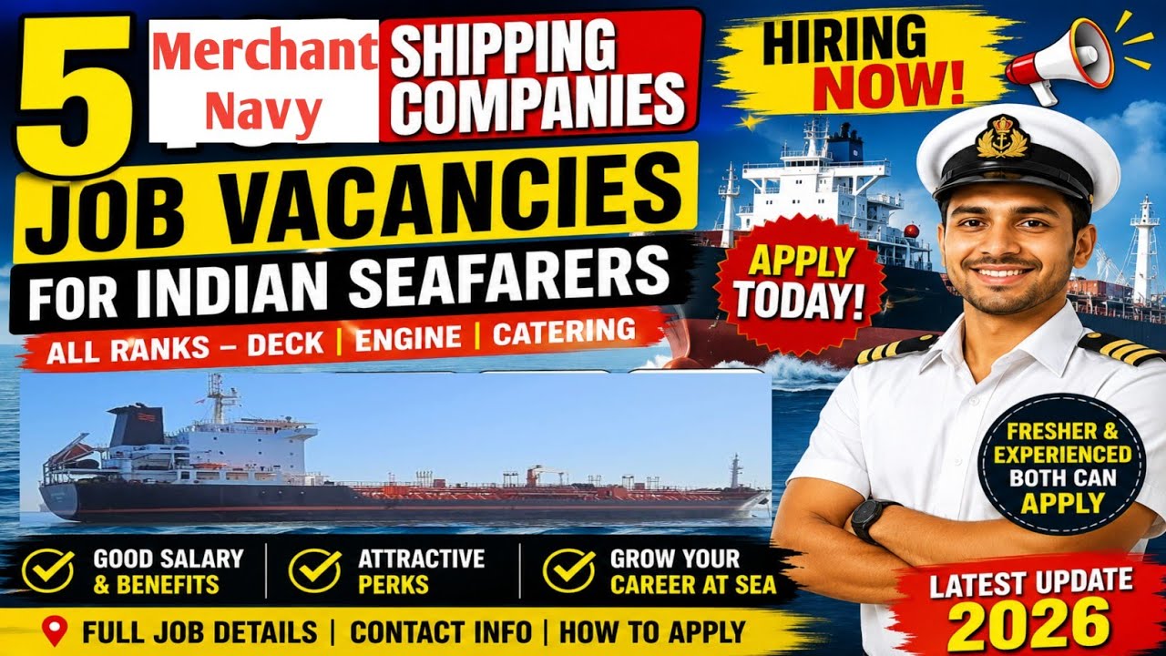 Merchant Navy Latest Job Vacancy 2026 | All Rank Job Vacancy | Apply Now