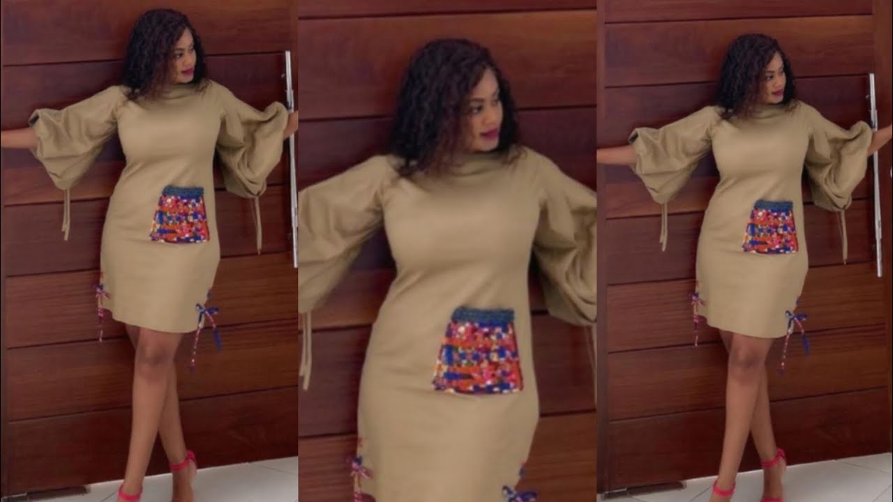 How To Cut And Sew This Pencil Straight gown with big sleeves | Beginner Friendly‎⁨ @stitchesbytale 
