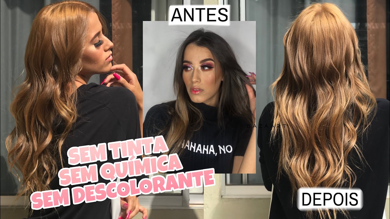 COMO EU CLAREIO MEU CABELO EM CASA