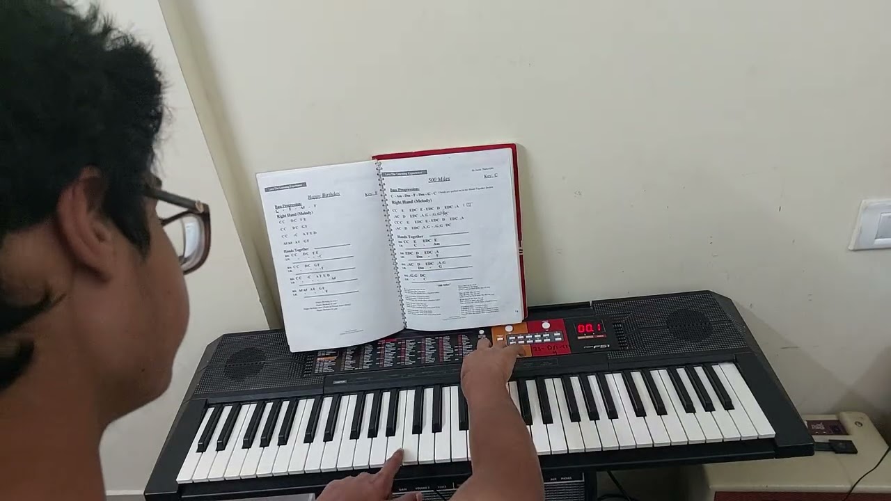 How to play 500 miles on keyboard