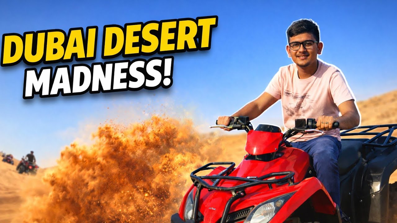 Dubai Desert Madness 🏜 |डेजर्ट सफारी दुबई |Desert Safari |Desert Scooter Adventure | Nandish Vlog 
