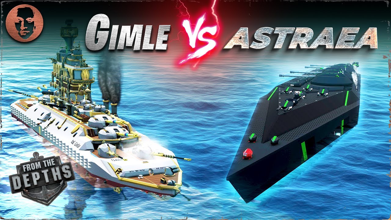 Gimle VS. Astraea - From the Depths Battleship Battle