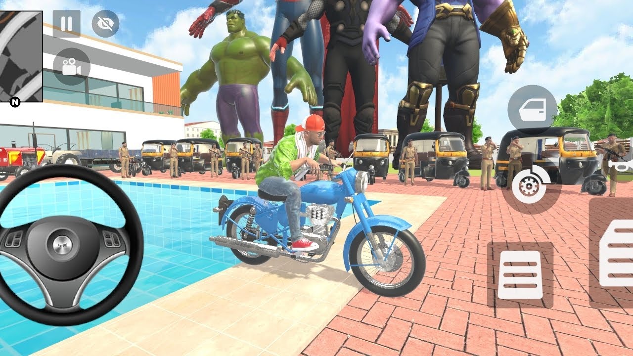 Modified police car 🚨 gangster life in Indian street open world game for Android ❤️