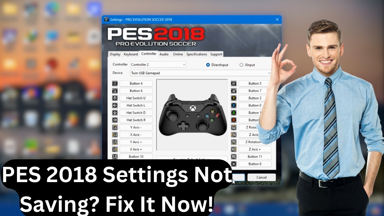 Как исправить проблему с сохранением настроек в PES 2018