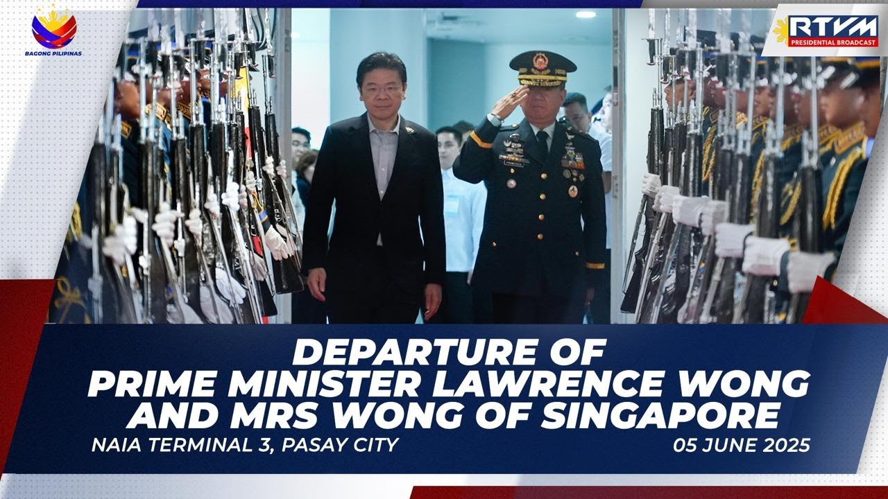 Departure of Prime Minister Lawrence Wong and Mrs Wong of Singapore 6/5/2025