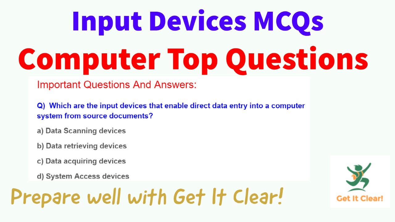 Computer Input Devices MCQs Practice set with Explanation Computer Top Questions HPSSC Post Code 903