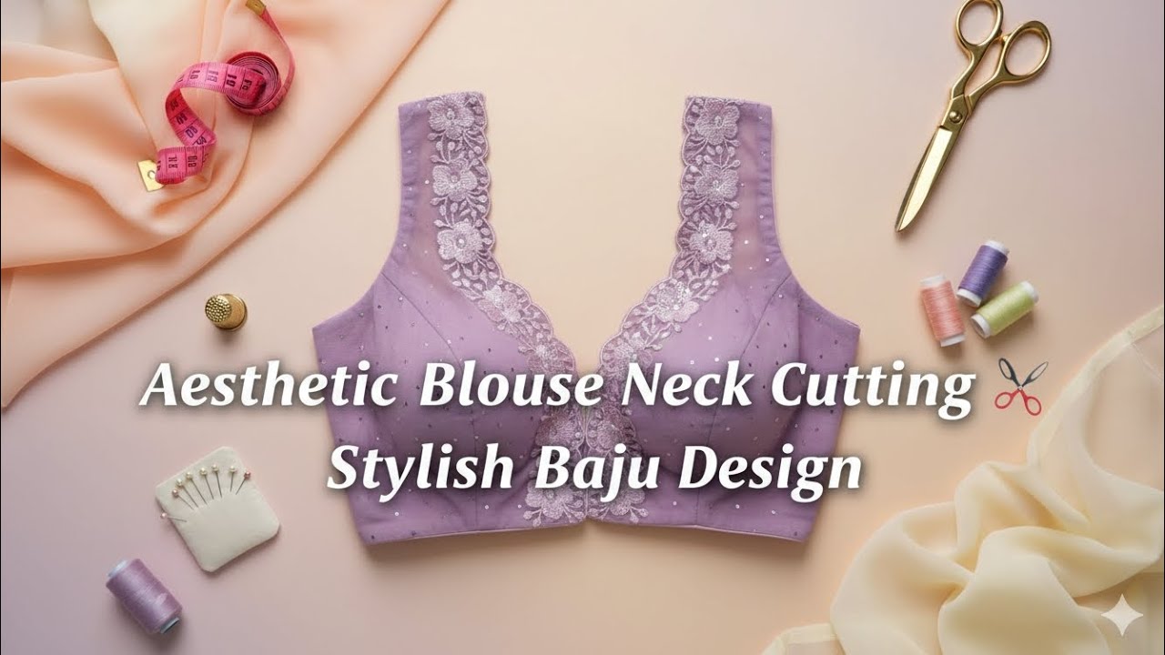 ✨ Full Blouse Neck Cutting ✂️ | Stylish Baju Design 2025 🌸