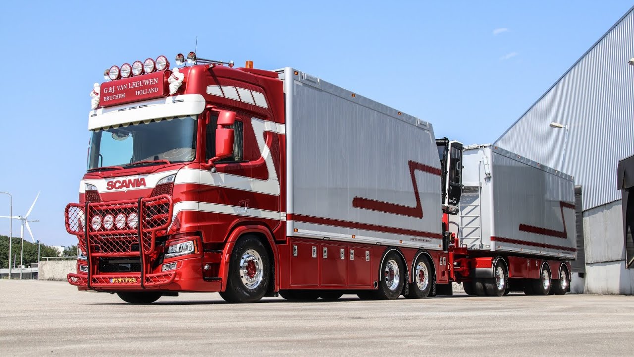 G&J VAN LEEUWEN SCANIA R580 V8 NextGeneration LOUD Open Pipe sounds [ONBOARD]