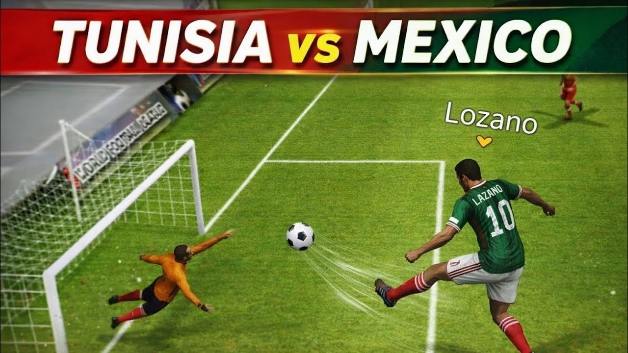 Mexico vs Tunisia world cup match