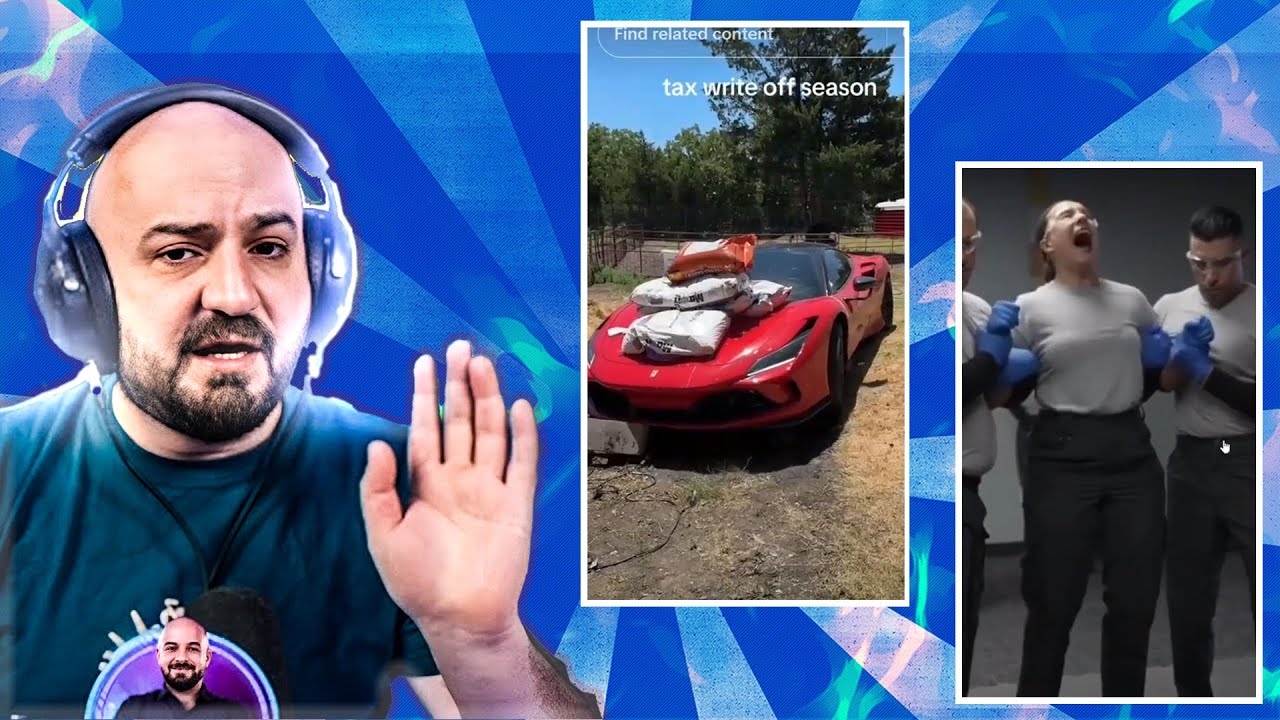 رد فعل ماهركو على مقاطع التيك توك 🔥 يشتغل بفراري في المزرعه  🚗
