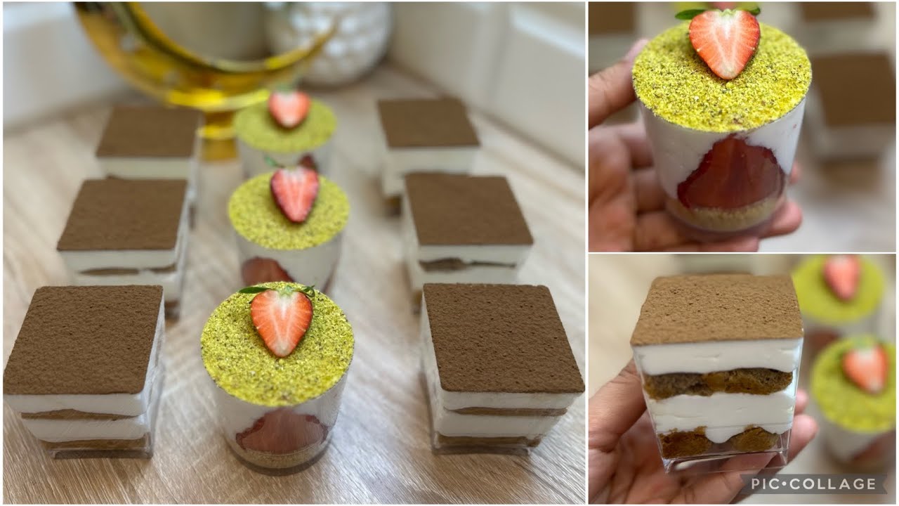 اسهل تحلية رمضانية 🌙فيغين التيراميسو☕️و الفريزيي🍓بكريمة اقتصادية بمكونين فقط😍