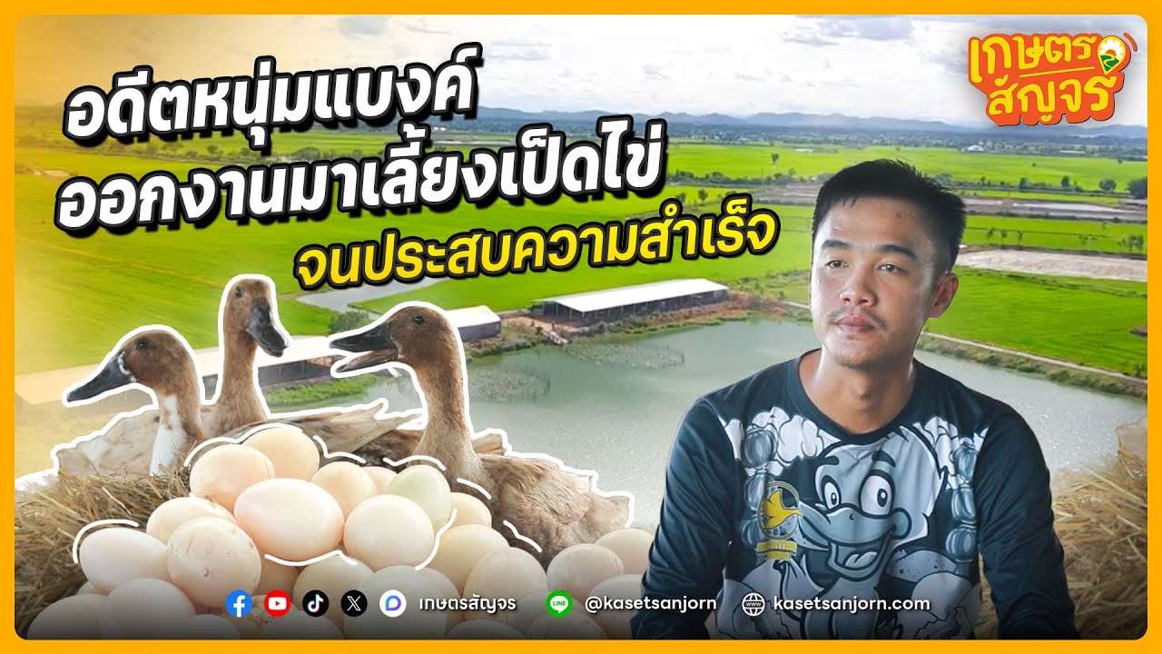 อดีตหนุ่มแบงค์ ออกงานมาเลี้ยงเป็ดไข่ จนประสบความสำเร็จ