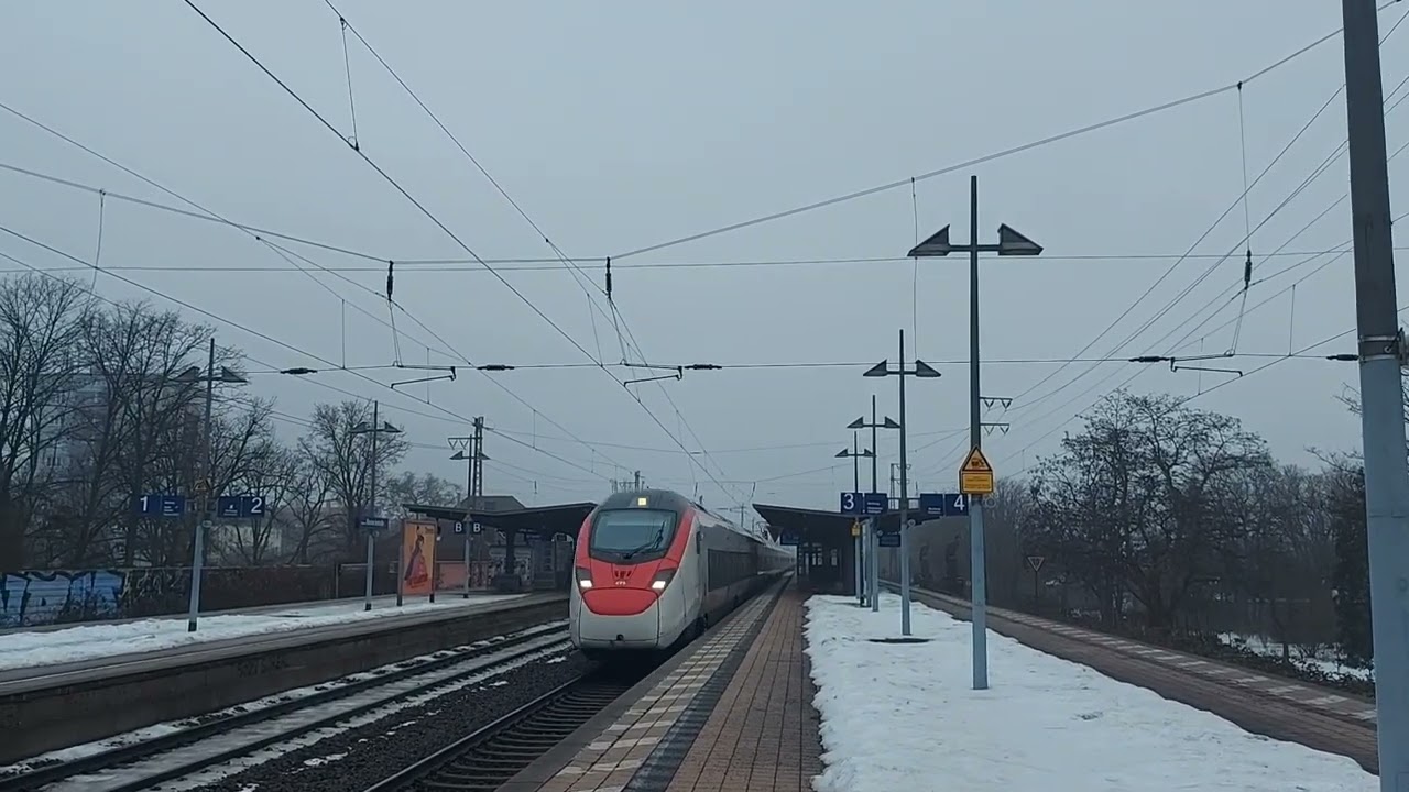 Zugverkehr in Hannover-Bismarckstraße am Sonntag 8.2.2026 ECE Doppeltraktion 