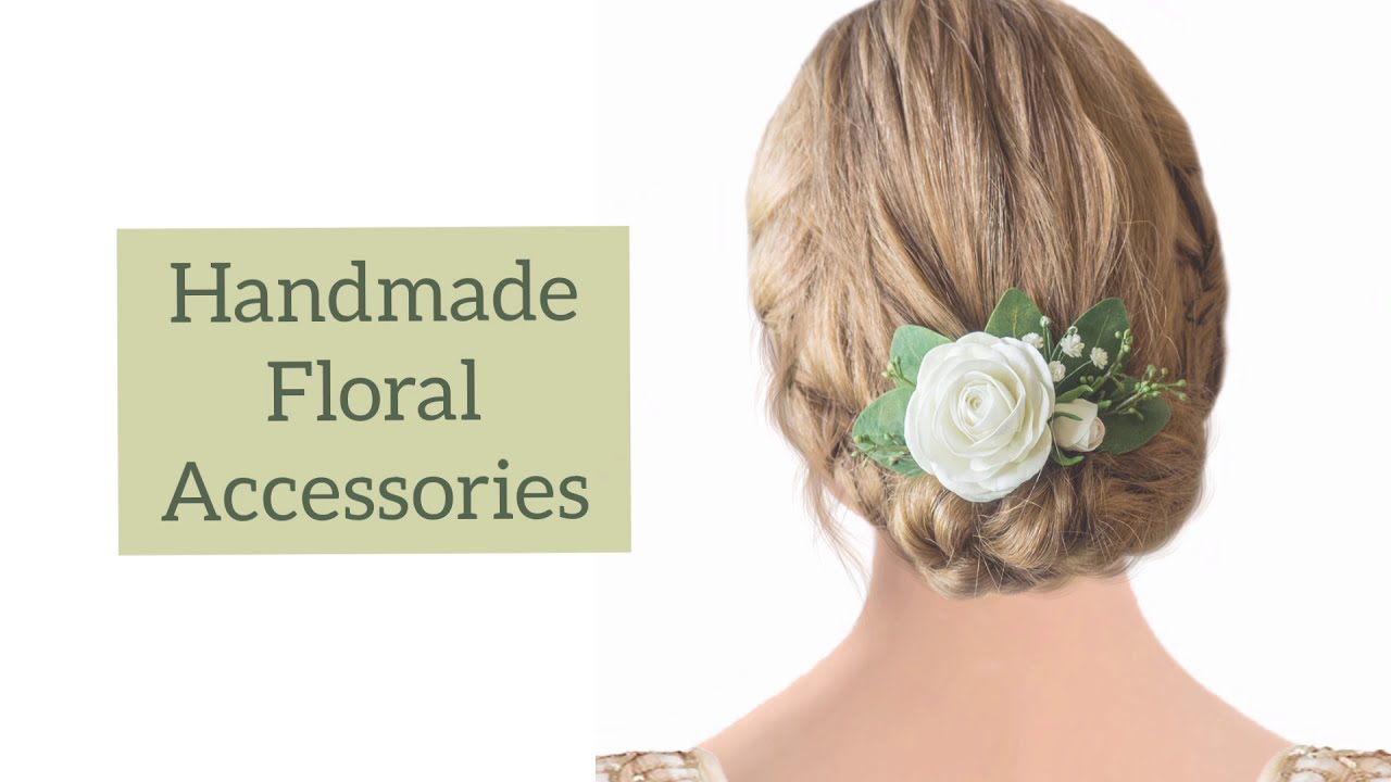 Greenery hair piece for bride, wedding accessories, floral bridal hair comb