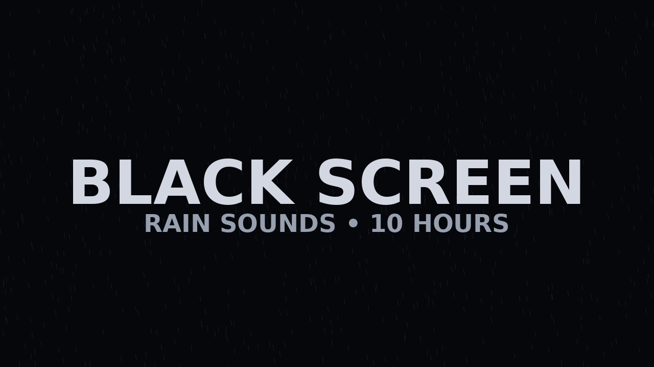 Black Screen Fireplace with Rain Sounds 10 Hours for Sleep, Study & Relaxation